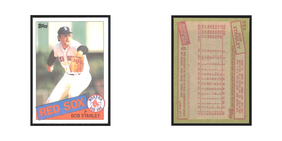 1985 Topps Bob Stanley Red Sox #555