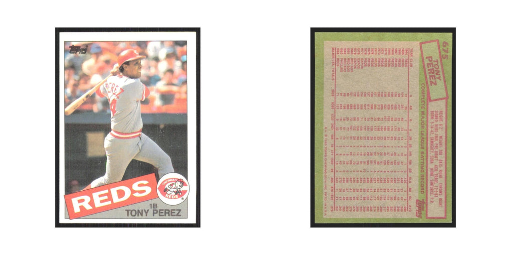 1985 Topps Tony Perez Reds #675