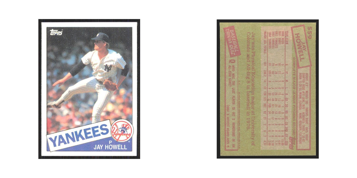 1985 Topps Jay Howell Yankees #559