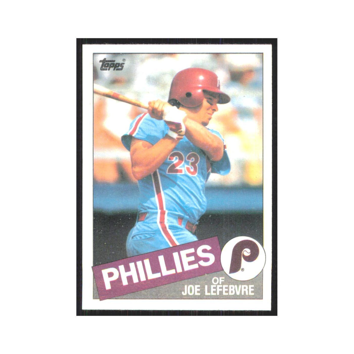 1985 Topps Joe Lefebvre Phillies #531