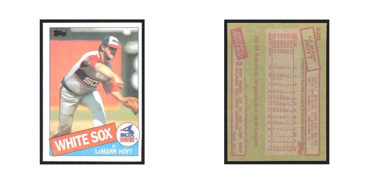 1985 Topps LaMarr Hoyt White Sox #520
