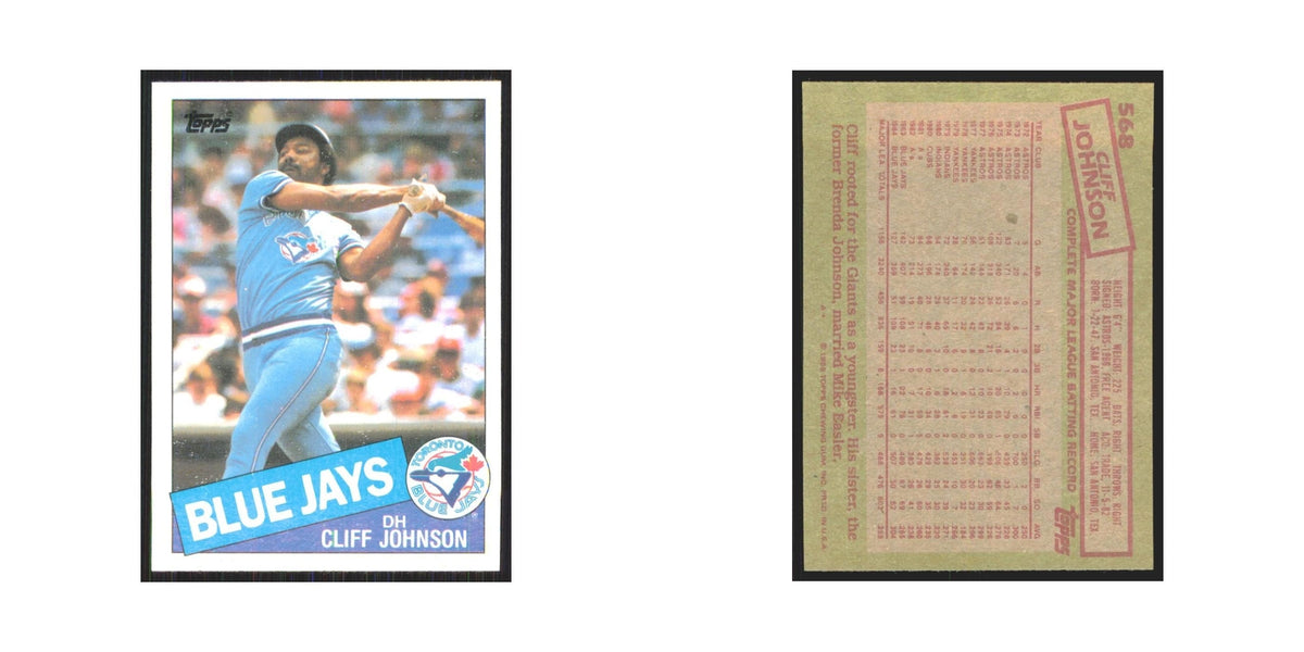 1985 Topps Cliff Johnson Blue Jays #568