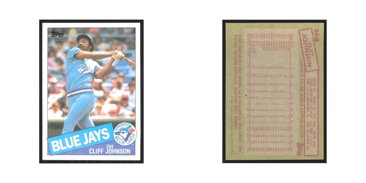 1985 Topps Cliff Johnson Blue Jays #568