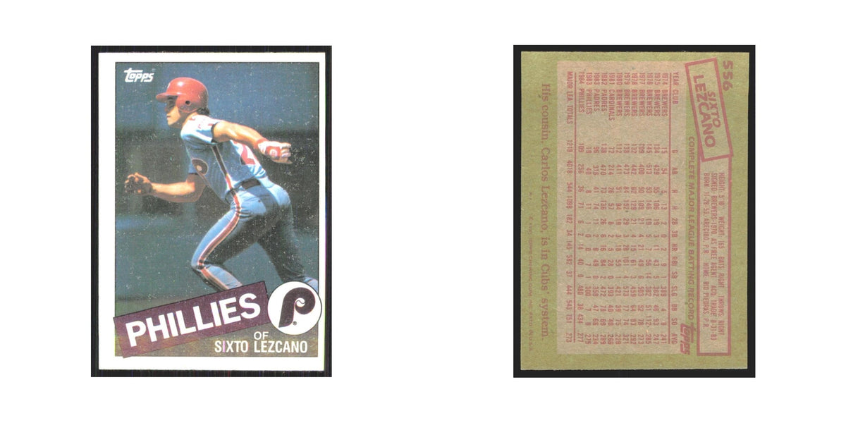 1985 Topps Sixto Lezcano Phillies #556