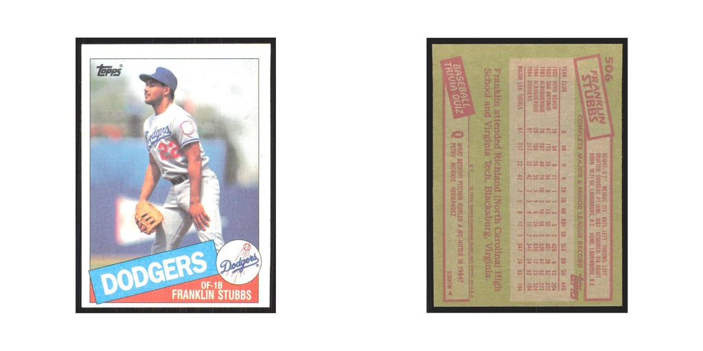 1985 Topps Franklin Stubbs Dodgers #506