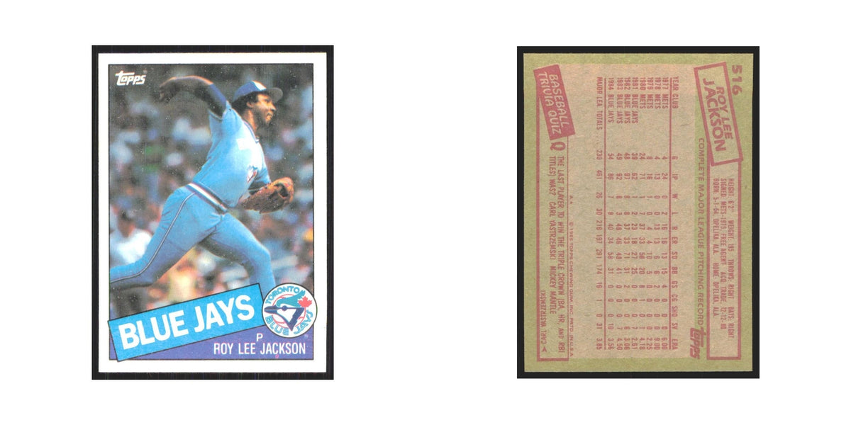 1985 Topps Roy Lee Jackson Blue Jays #516