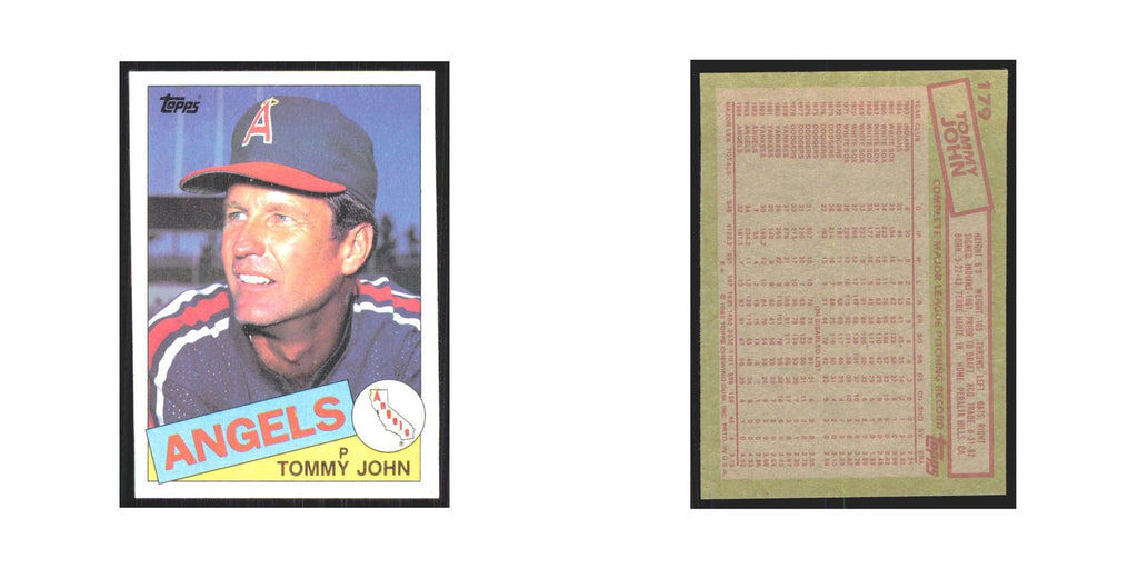 1985 Topps Tommy John Angels #179