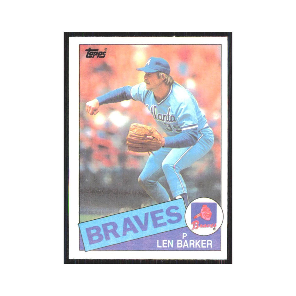 1985 Topps Len Barker Braves #557