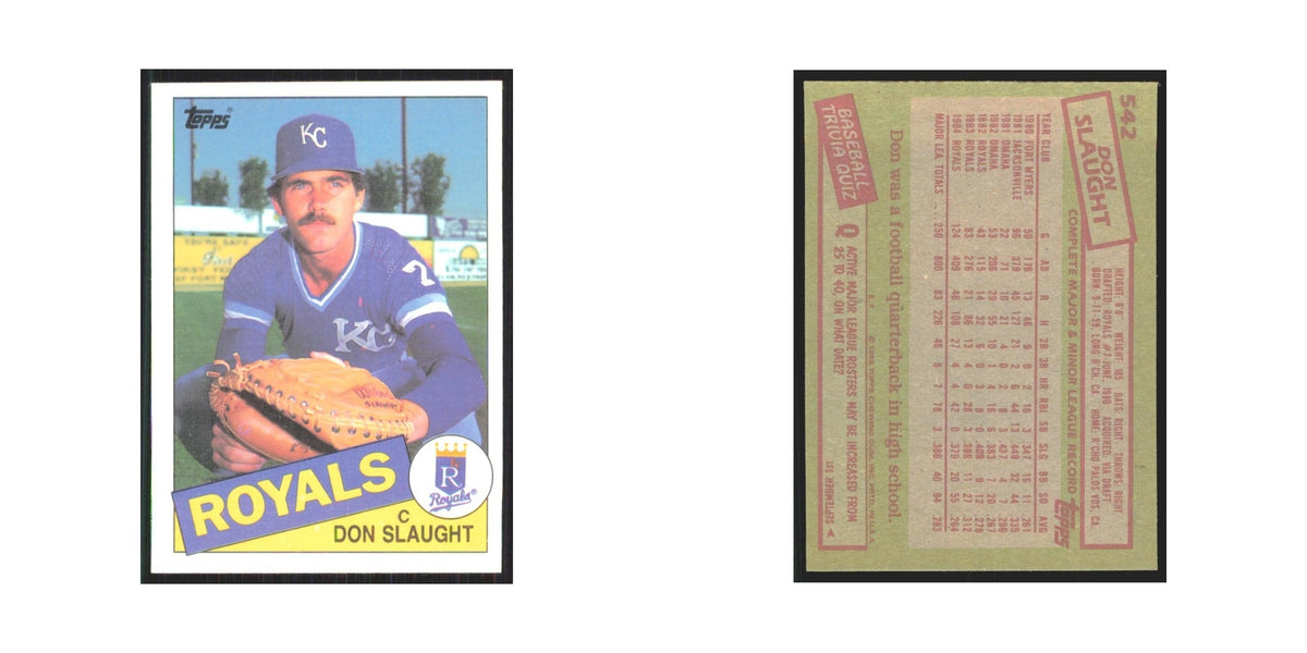 1985 Topps Don Slaught Royals #542