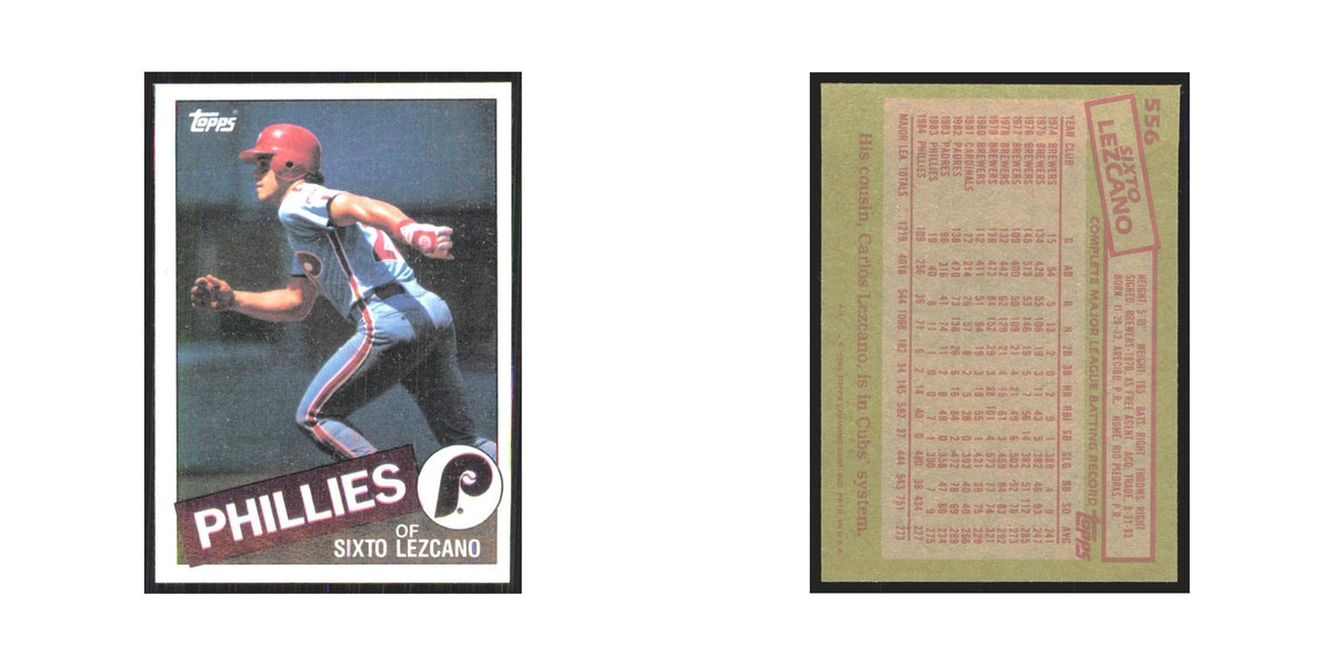 1985 Topps Sixto Lezcano Phillies #556