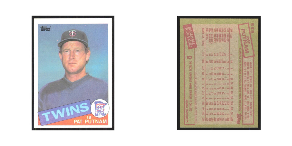 1985 Topps Pat Putnam Twins #535