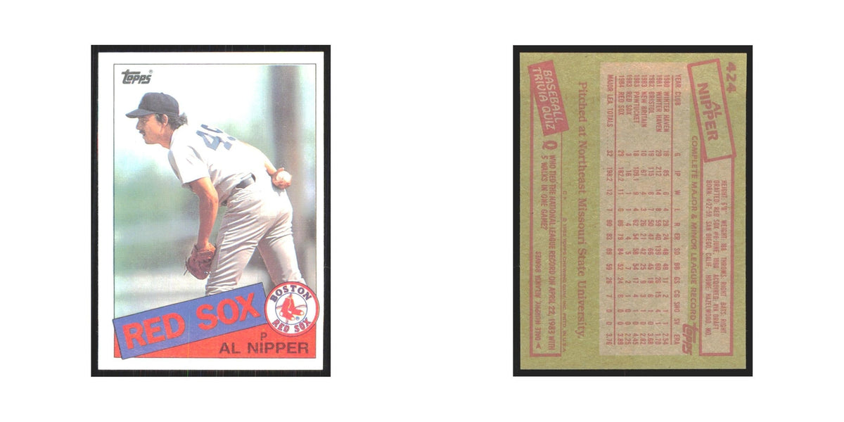 1985 Topps Al Nipper Red Sox #424