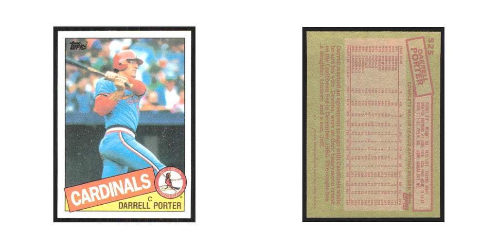 1985 Topps Darrell Porter Cardinals #525