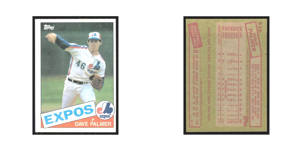 1985 Topps David Palmer Montreal Expos #526