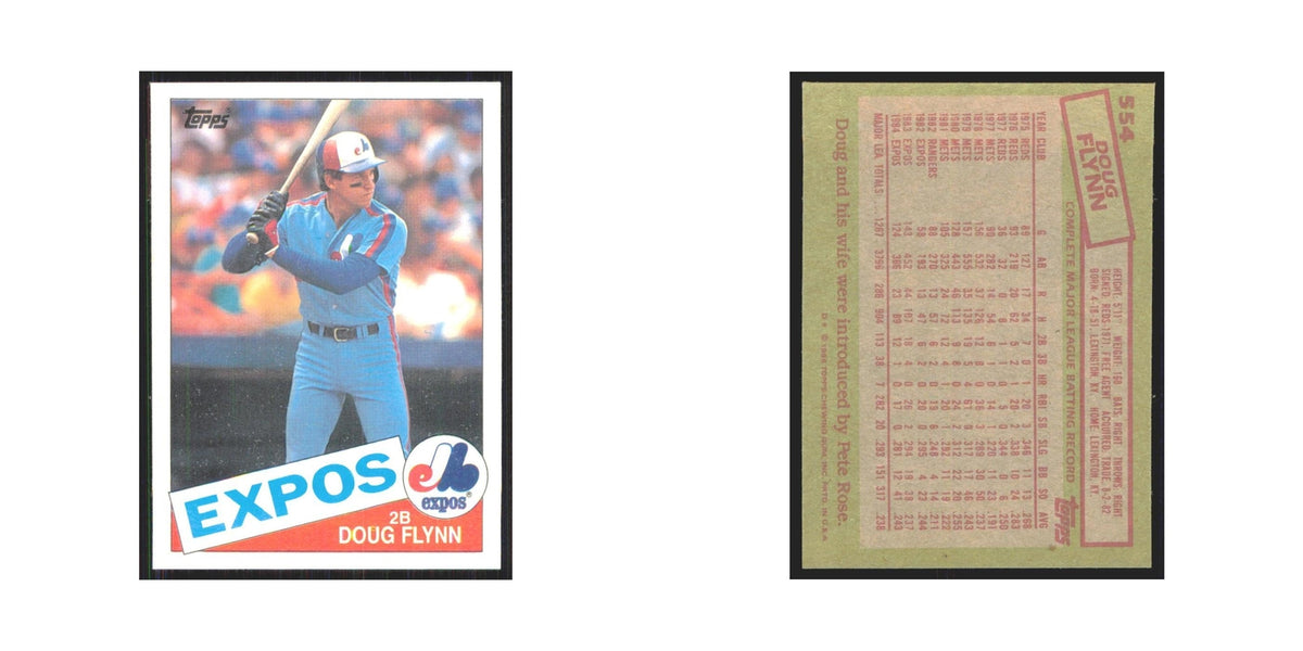 1985 Topps Doug Flynn Montreal Expos #554