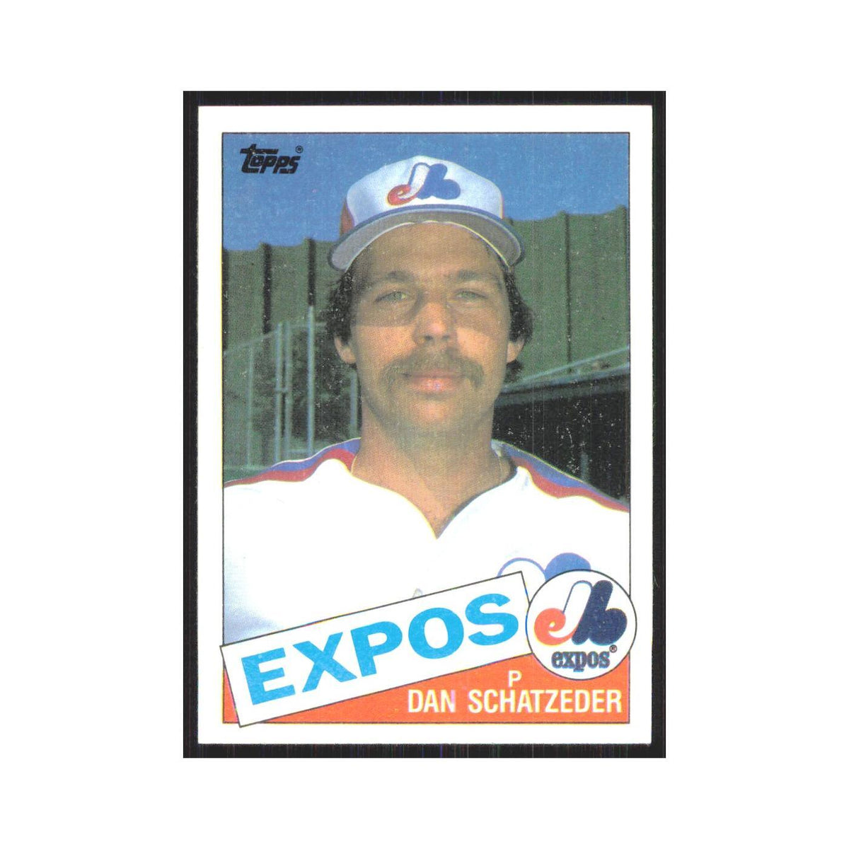 1985 Topps Dan Schatzeder Montreal Expos #501