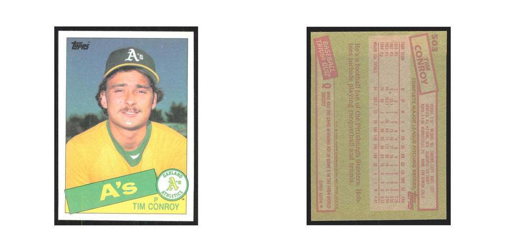 1985 Topps Tim Conroy Athletics #503