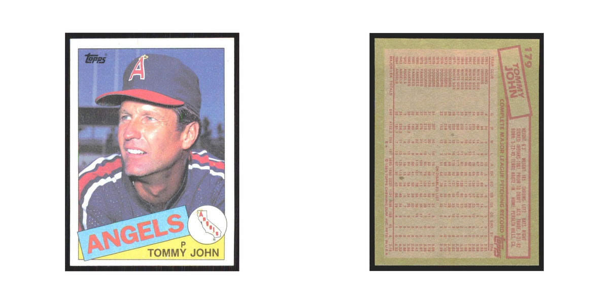 1985 Topps Tommy John Angels #179