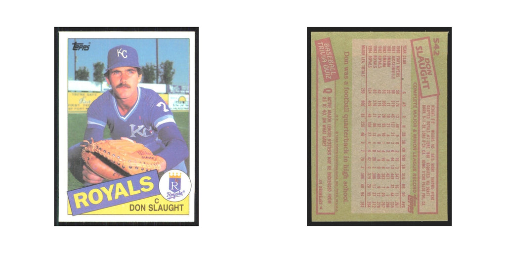 1985 Topps Don Slaught Royals #542