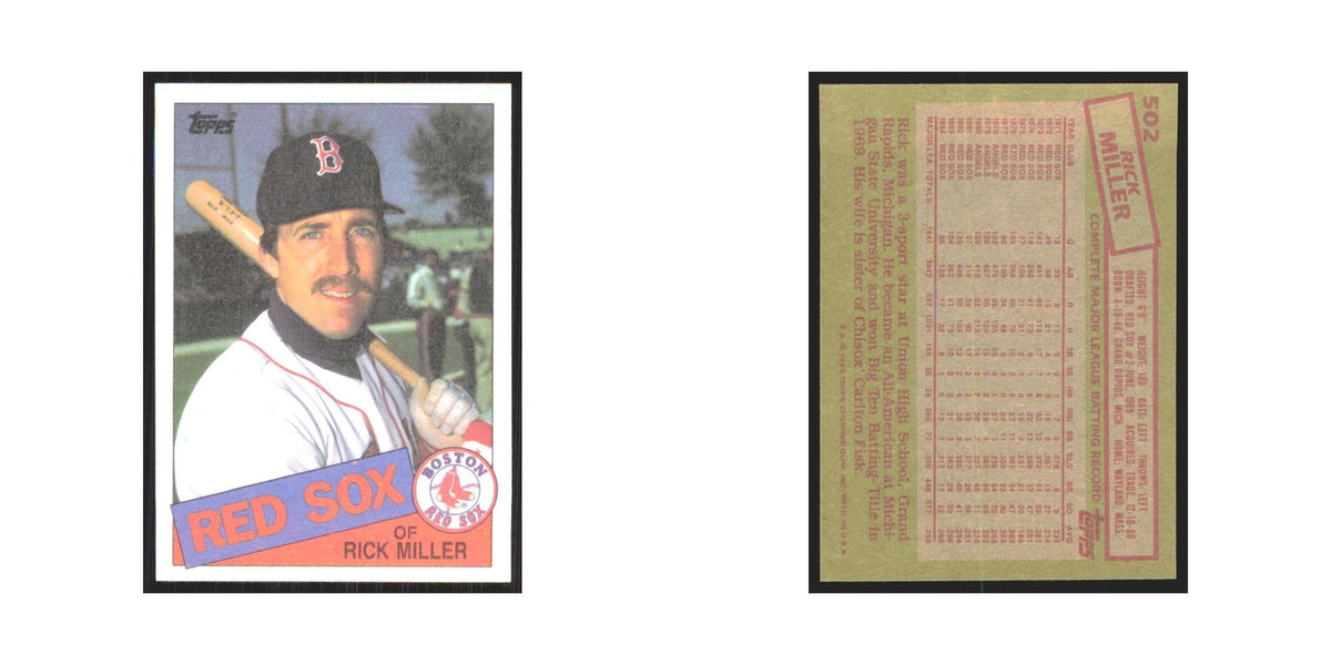 1985 Topps Rick Miller Red Sox #502