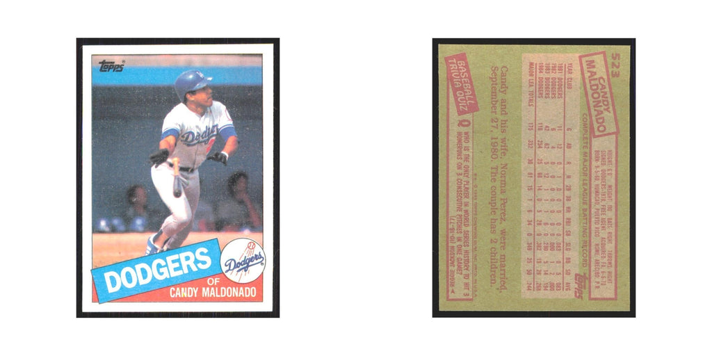 1985 Topps Candy Maldonado Dodgers #523