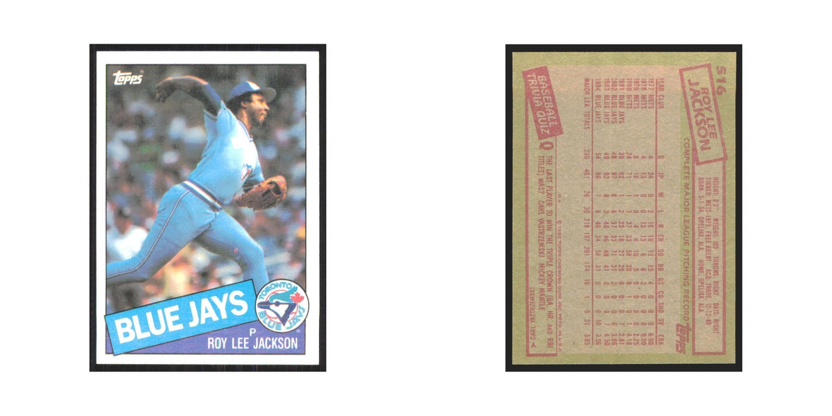 1985 Topps Roy Lee Jackson Blue Jays #516