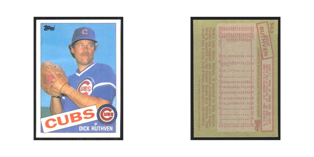 1985 Topps Dick Ruthven Cubs #563