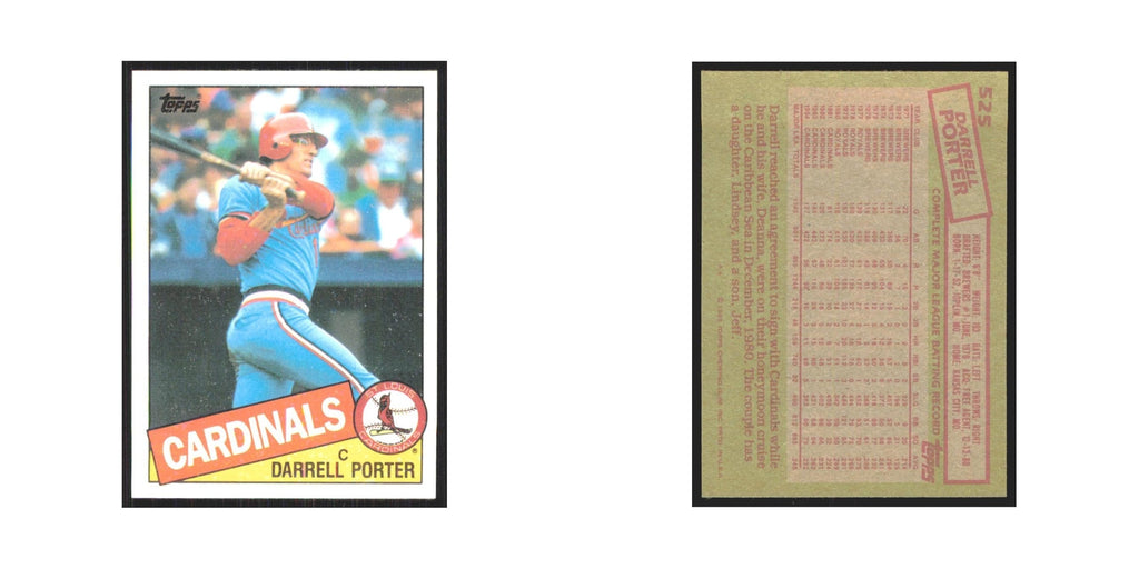 1985 Topps Darrell Porter Cardinals #525