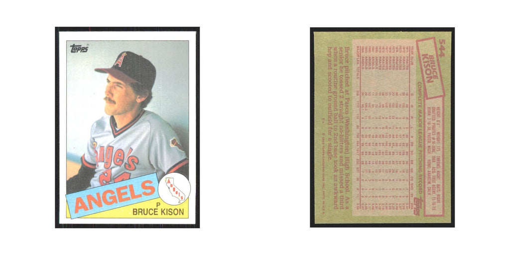 1985 Topps Bruce Kison Angels #544