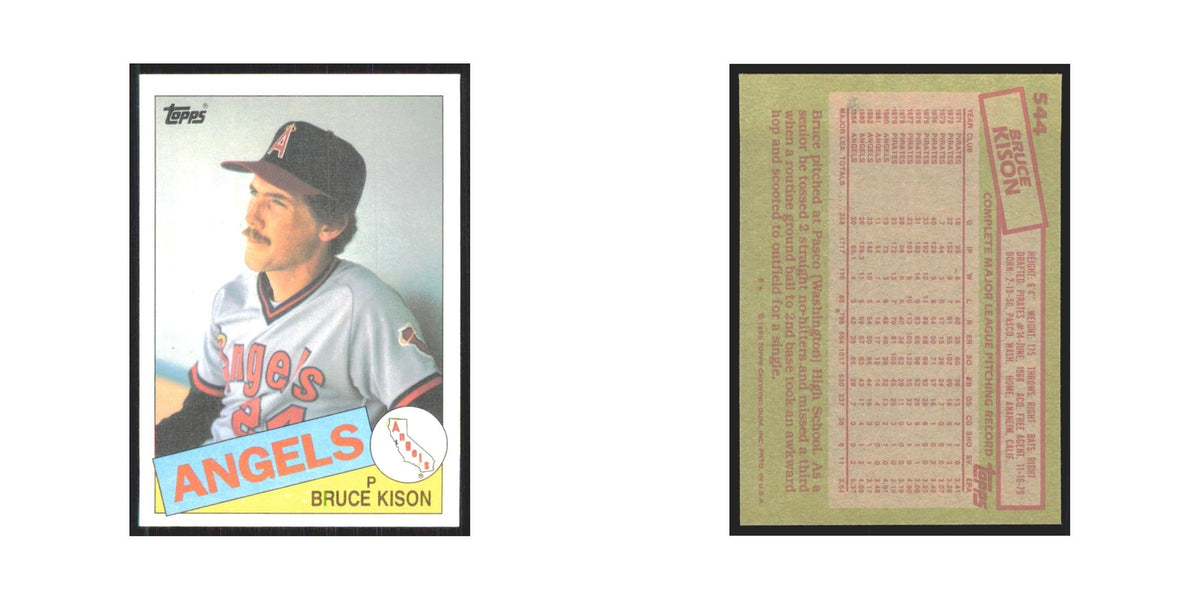 1985 Topps Bruce Kison Angels #544