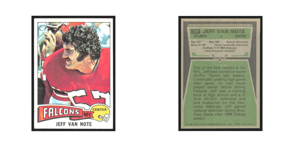 1975 Topps Jeff Van Note Falcons #298.0