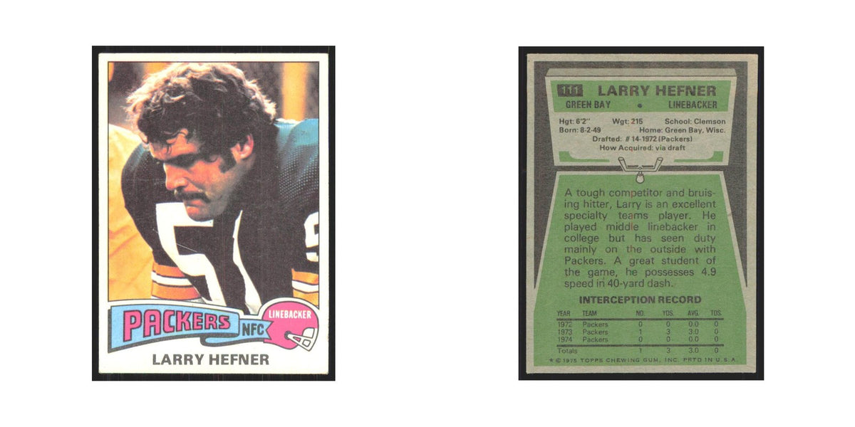 1975 Topps Larry Hefner Packers #111.0