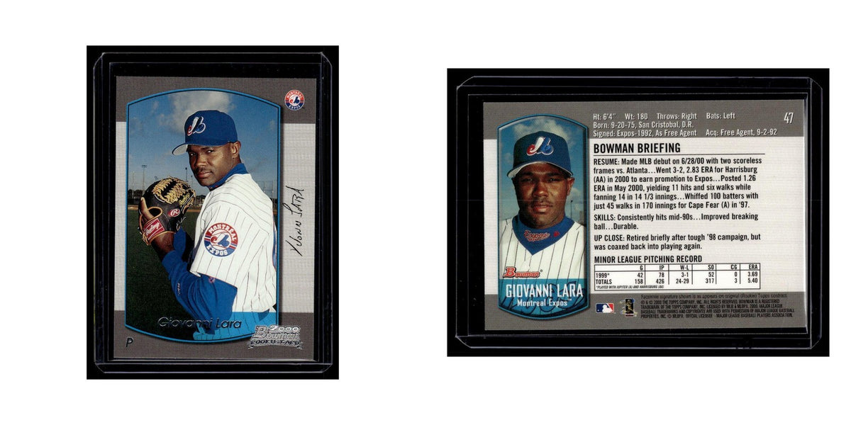 Giovanni Lara Rookie 2000 Bowman #47 Montreal Expos Baseball Card NM