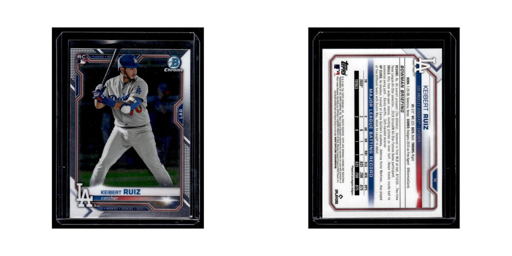 Keibert Ruiz Rookie 2021 Bowman Chrome #70 Los Angeles Dodgers Baseball Card NM