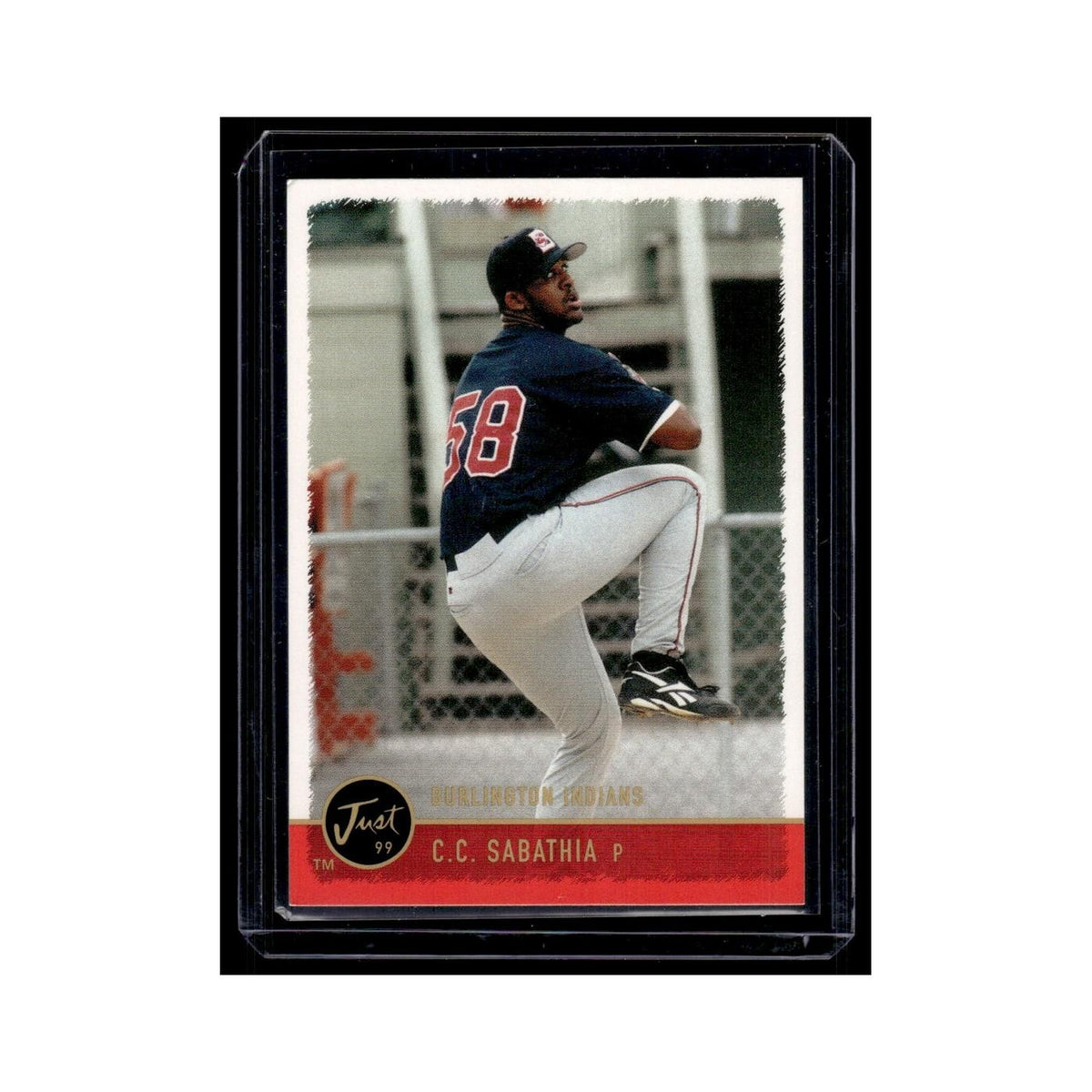 CC Sabathia 1999 Just #134 Burlington Indians Baseball Card NM