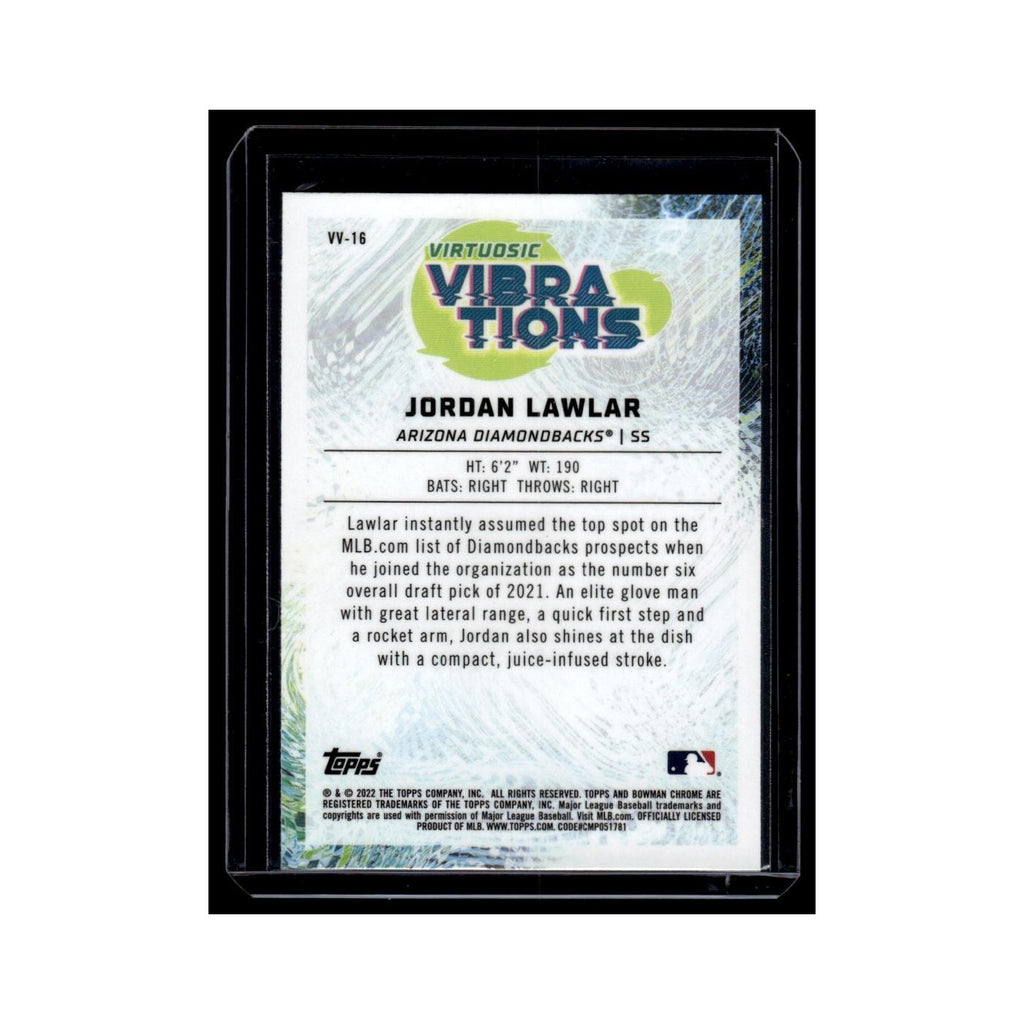 Jordan Lawlar 2022 Bowman Chrome Virtuosic Vibrations #VV-16 Diamondbacks NM