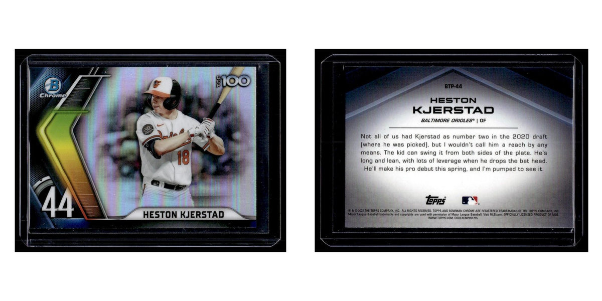 Heston Kjerstad 2022 Bowman Chrome Top 100 #BTP-44 Baltimore Orioles NM