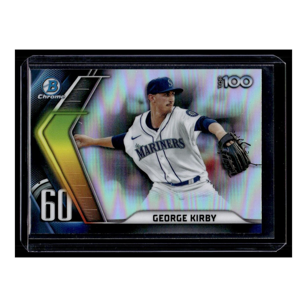 George Kirby 2022 Bowman Chrome Top 100 #BTP-60 Seattle Mariners NM