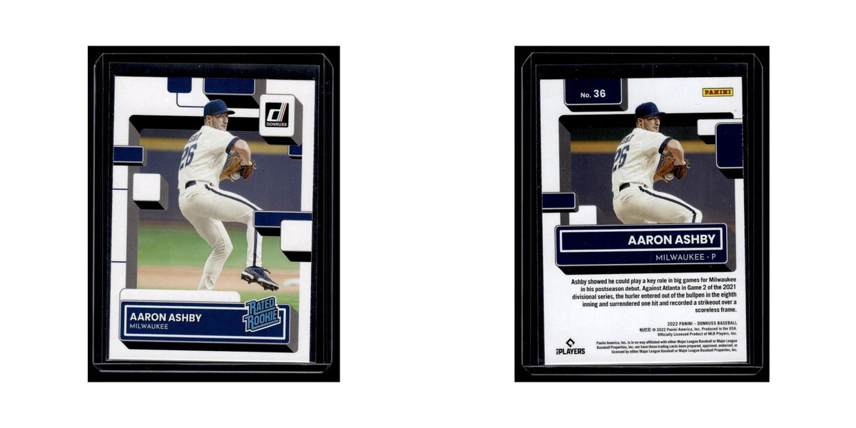 Aaron Ashby Rookie 2022 Donruss Rated Rookie #36 Milwaukee Brewers NM