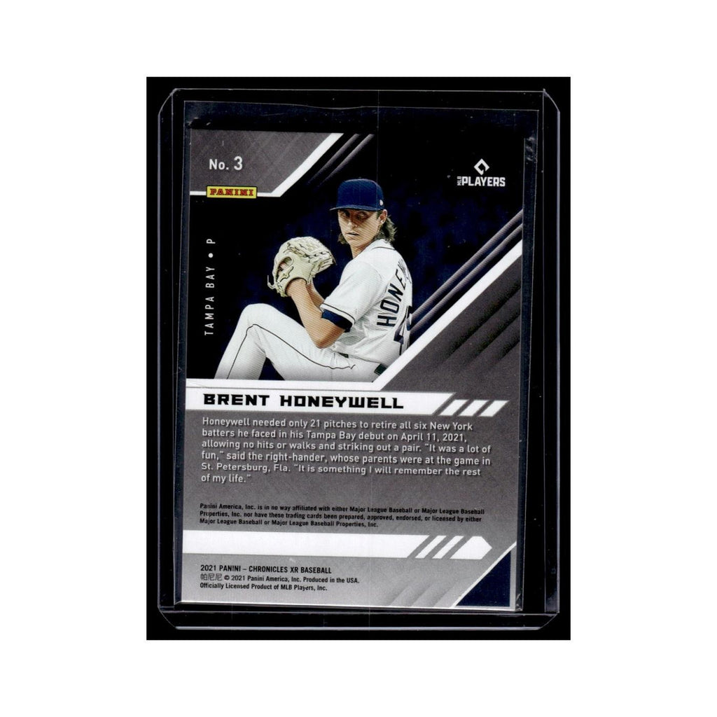 Brent Honeywell Rookie 2021 Panini Chronicles XR #3 Tampa Bay Rays NM