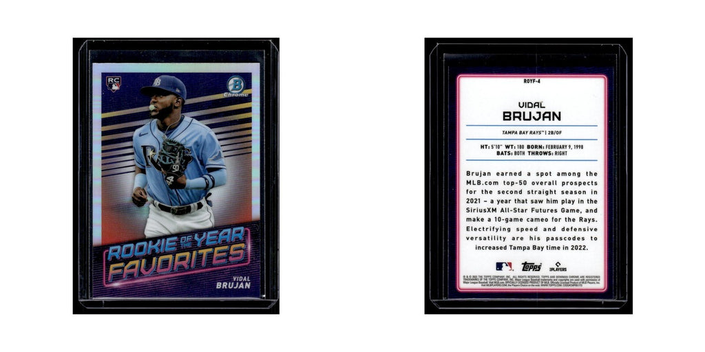 Vidal Brujan 2022 Bowman Chrome Rookie of the Year Favorites #ROYF-4 NM