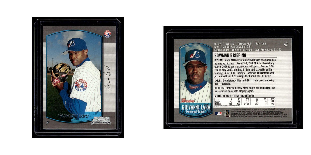 Giovanni Lara Rookie 2000 Bowman #47 Montreal Expos Baseball Card NM