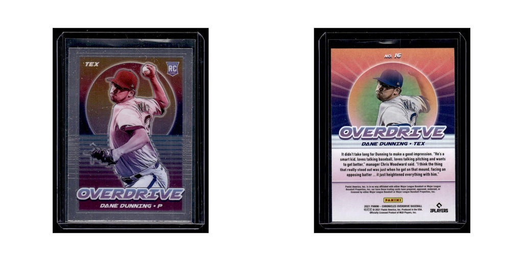 Dane Dunning 2021 Panini Chronicles Overdrive #16 Texas Rangers Baseball Card NM