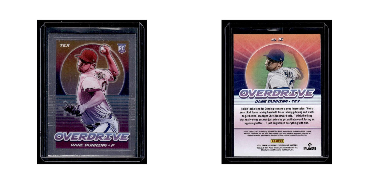 Dane Dunning 2021 Panini Chronicles Overdrive #16 Texas Rangers Baseball Card NM