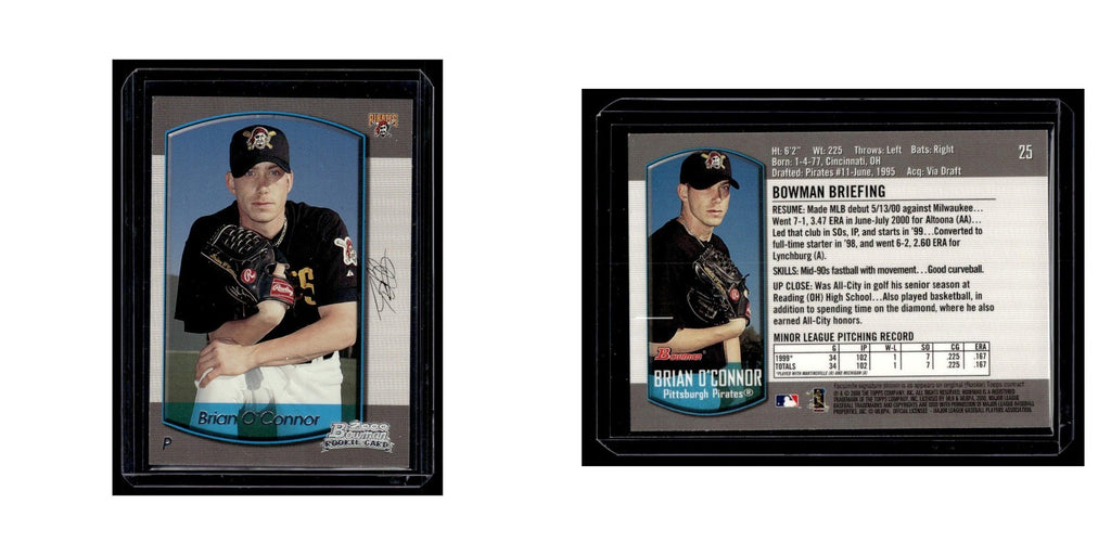 Brian O'Connor Rookie 2000 Bowman #25 Pittsburgh Pirates Baseball Card NM