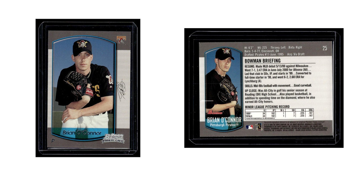 Brian O'Connor Rookie 2000 Bowman #25 Pittsburgh Pirates Baseball Card NM
