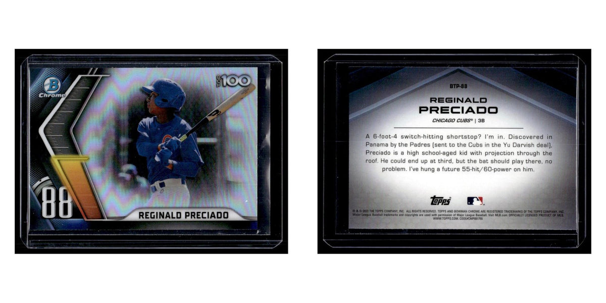 Reginald Preciado 2022 Bowman Chrome Top 100 #BTP-88 Chicago Cubs NM