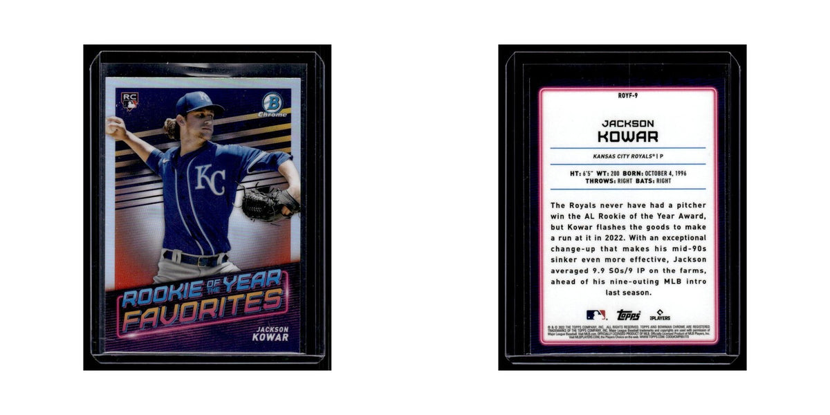 Jackson Kowar 2022 Bowman Chrome Rookie of the Year Favorites #ROYF-9 NM