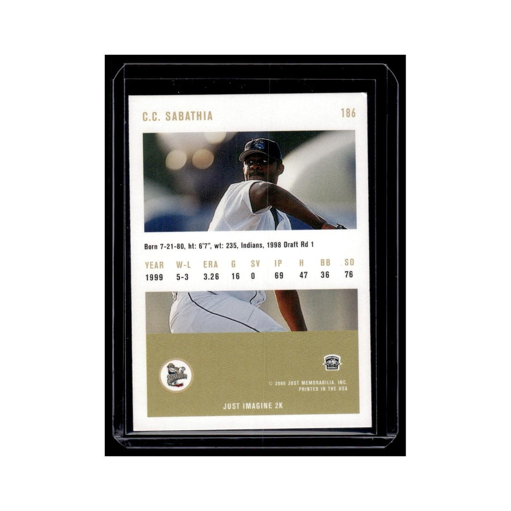 CC Sabathia 2000 Just #186 Mahoning Valley Scrappers Baseball Card NM