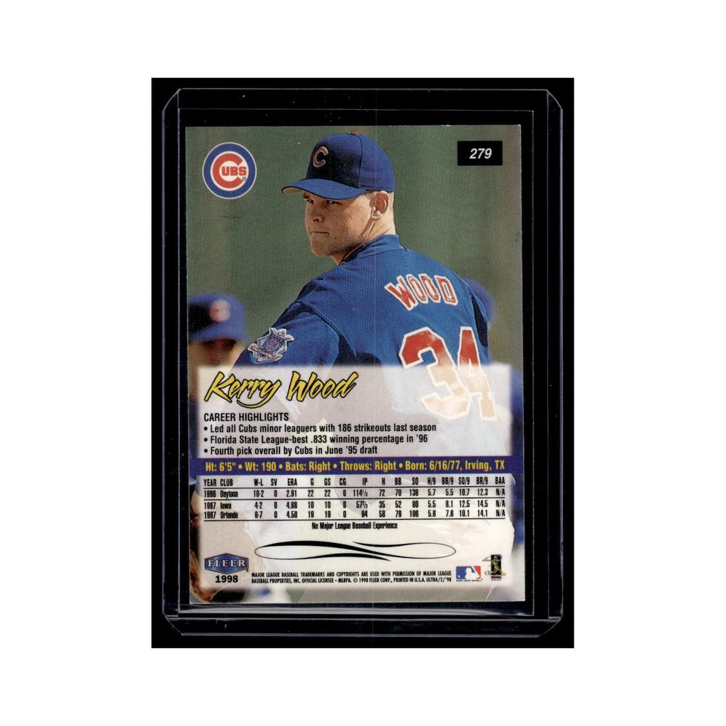 Kerry Wood 1998 Fleer Ultra #279 Chicago Cubs Baseball Card NM